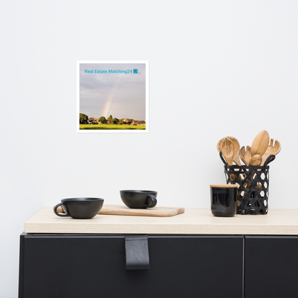 The Rainbow Sinari Photo paper poster with Real Estate Matching24 Logo