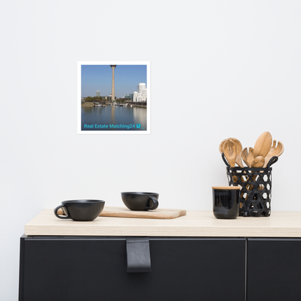 Lovely Sinari Photo paper poster with Real Estate Matching24 Logo