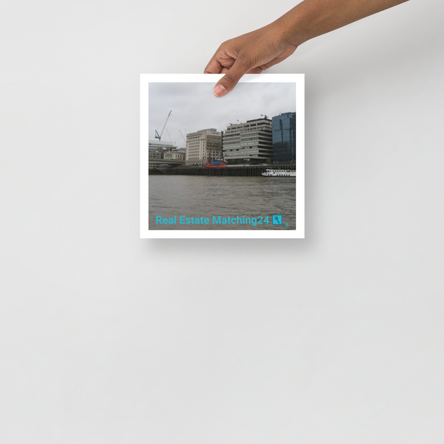 Beautiful Place Photo paper poster with Real Estate Matching24 Logo