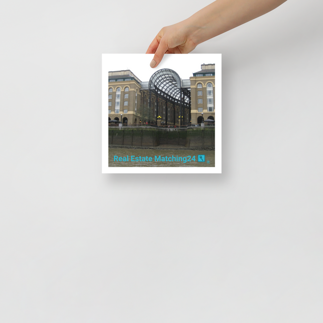 Hay's Galleria Photo paper poster with Real Estate Matching24 Logo