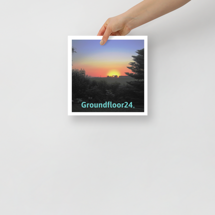 Beautiful Sunset Sinari Photo paper poster with Groundfloor24 without House Logo