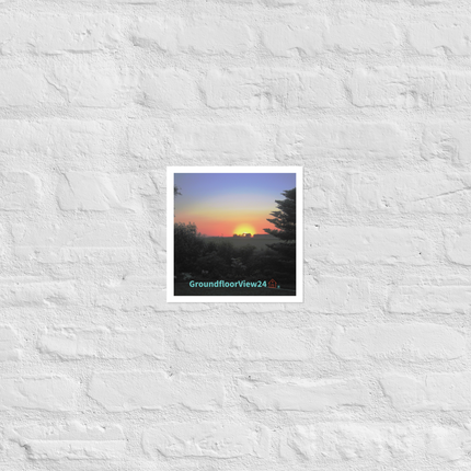 Beautiful Sunset Sinari Photo paper poster with groundfloorview24 with House Logo