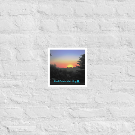 Beautiful Sunset Sinari Photo paper poster with realestatematching with key Logo