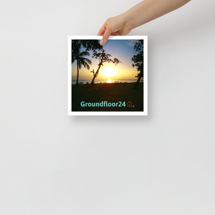 Beautiful Sea View Photo paper poster with Groundfloor24 with House Logo