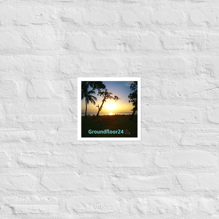 Beautiful Sea View Photo paper poster with Groundfloor24 without House Logo