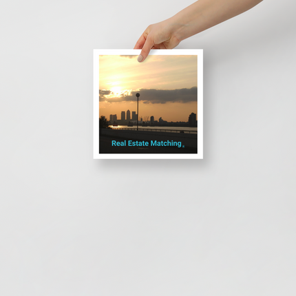 Majestic Sunset Photo paper poster with realestatematching without key Logo