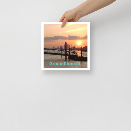 Evening Glow Photo paper poster with Groundfloor24 without House Logo