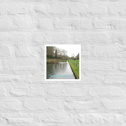 Lakeside Beauty Photo paper poster with realestatepartner24 with house Logo