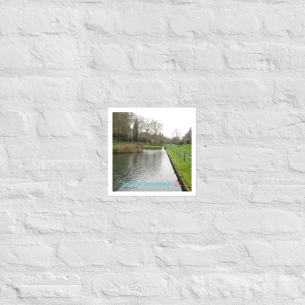 Lakeside Beauty Photo paper poster with groundfloorview24 with House Logo