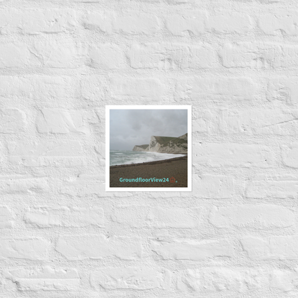 Waves and Sand Photo paper poster with groundfloorview24 with House Logo