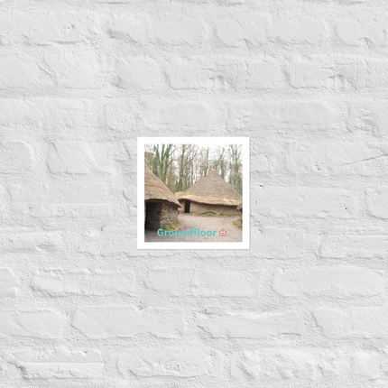 Village Charm Photo paper poster with Groundfloor with House Logo