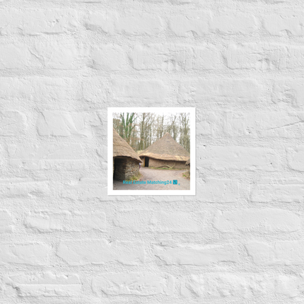 Village Charm Photo paper poster with realestatematching24 with key Logo