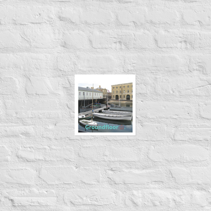 Boat on Water Photo paper poster with Groundfloor with House Logo