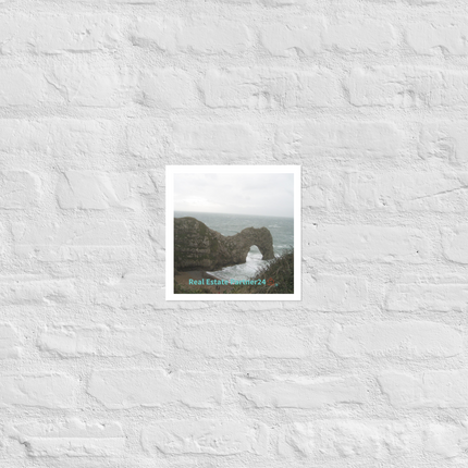 Coastal Escape Photo paper poster with realestatepartner24 with house Logo