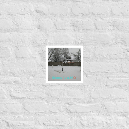 Winter Wonderland Photo paper poster with Groundfloor24 with House Logo
