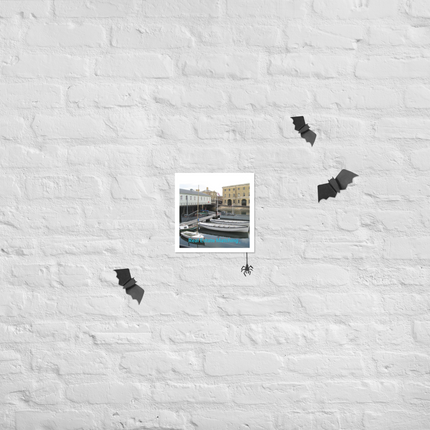 Boat on Water Photo paper poster with realestatematching without key Logo