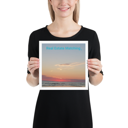 Sunset Sinari Photo paper poster with Real Estate Matching Logo