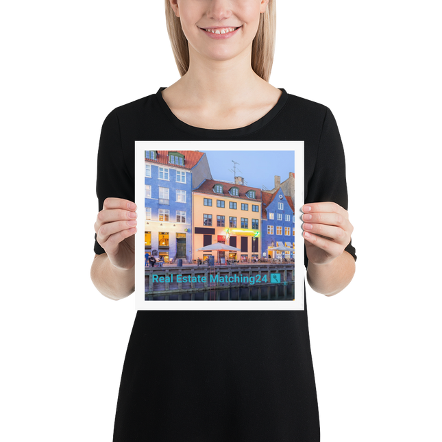 Nyhavn Photo paper poster with Real Estate Matching24 Logo
