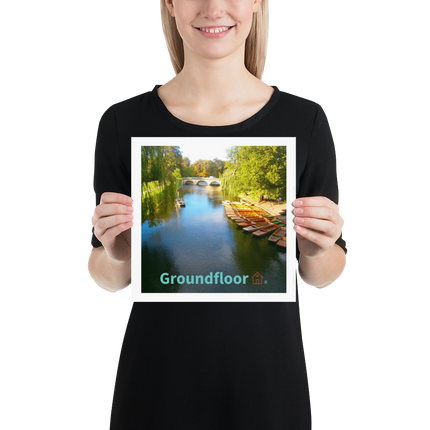 Beautiful Nature Photo paper poster with Groundfloor with House Logo