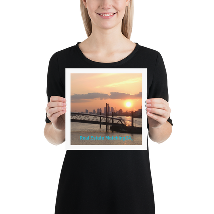 Evening Glow Photo paper poster with realestatematching24 without key Logo