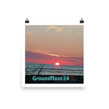 Beutiful Photo paper poster with Groundfloor24 Logo