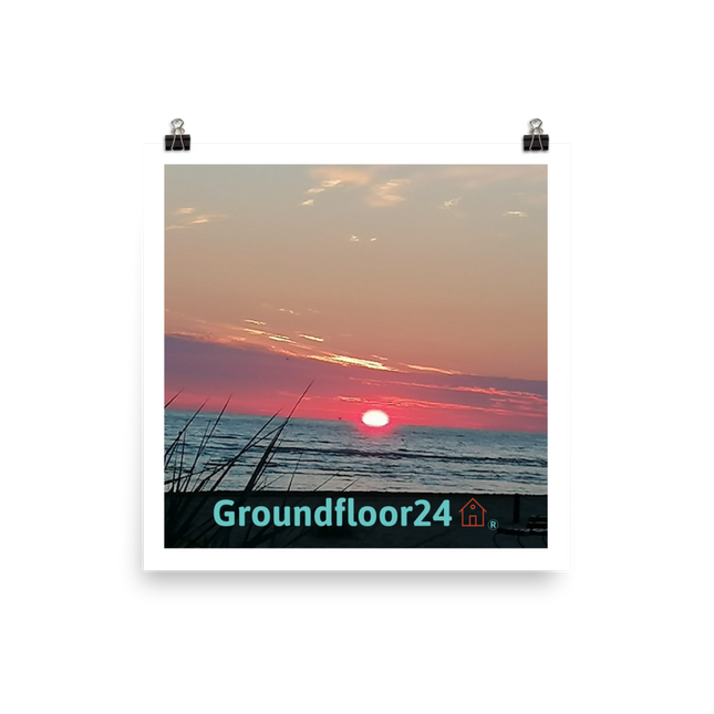Beutiful Photo paper poster with Groundfloor24 Logo