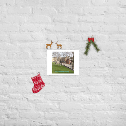 Beautiful Park Photo paper poster with realestatepartner24 with house Logo
