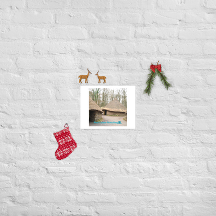 Village Charm Photo paper poster with realestatematching with key Logo
