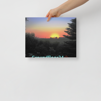 Beautiful Sunset Sinari Photo paper poster with Groundfloor24 with House Logo