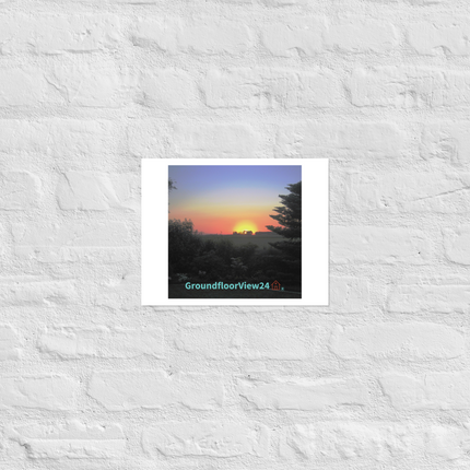 Beautiful Sunset Sinari Photo paper poster with groundfloorview24 with House Logo