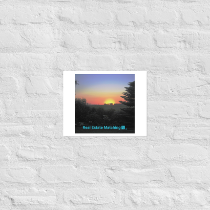 Beautiful Sunset Sinari Photo paper poster with realestatematching with key Logo