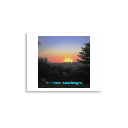 Beautiful Sunset Sinari Photo paper poster with realestatematching24 without key Logo