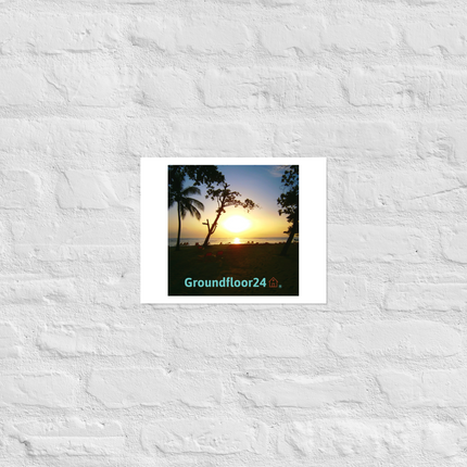 Beautiful Sea View Photo paper poster with Groundfloor24 without House Logo