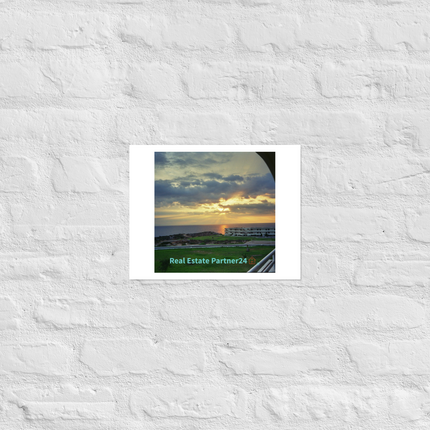 Natural View Photo paper poster with realestatepartner24 with house Logo