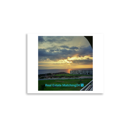 Natural View Photo paper poster with realestatematching24 with key Logo
