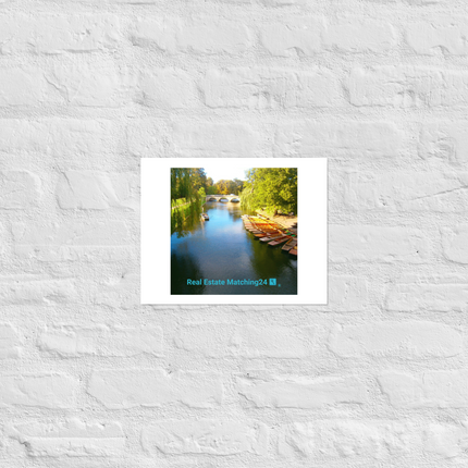 Beautiful Nature Photo paper poster with realestatematching24 with key Logo