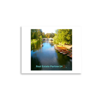 Beautiful Nature Photo paper poster with realestatepartner24 with house Logo
