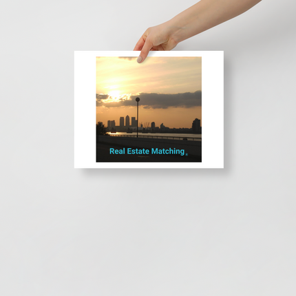 Majestic Sunset Photo paper poster with realestatematching without key Logo