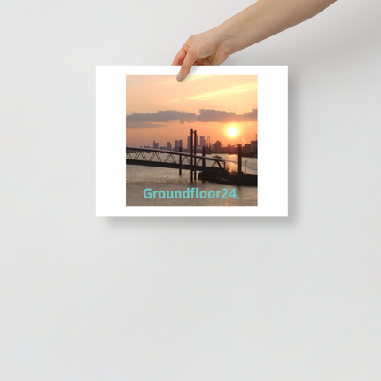 Evening Glow Photo paper poster with Groundfloor24 without House Logo