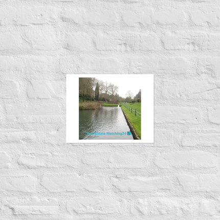 Lakeside Beauty Photo paper poster with realestatematching24 with key Logo