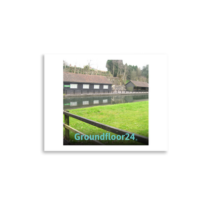 Lakeside Serenity Photo paper poster with Groundfloor24 without House Logo