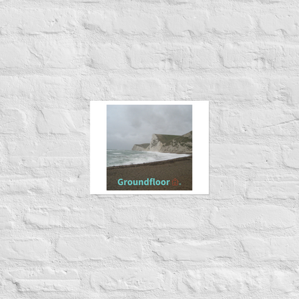 Waves and Sand Photo paper poster with Groundfloor with House Logo