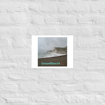 Waves and Sand Photo paper poster with Groundfloor24 with House Logo