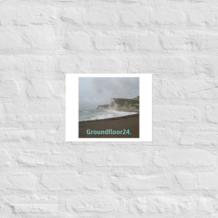 Waves and Sand Photo paper poster with Groundfloor24 without House Logo