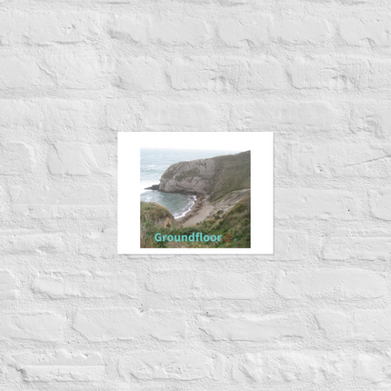 Sea & Hills Photo paper poster with Groundfloor with House Logo