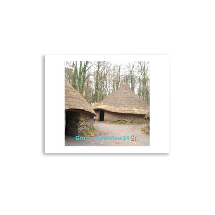 Village Charm Photo paper poster with groundfloorview24 with House Logo