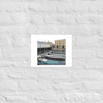 Boat on Water Photo paper poster with Groundfloor with House Logo
