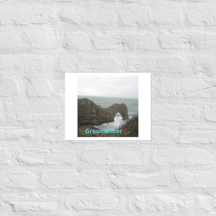 Coastal Escape Photo paper poster with Groundfloor with House Logo