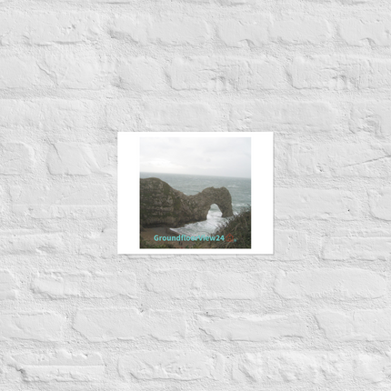 Coastal Escape Photo paper poster with groundfloorview24 with House Logo