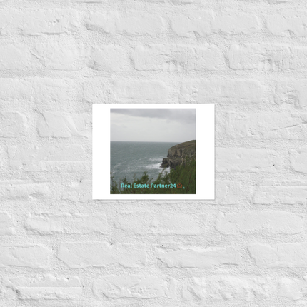 Seaside Serenity Photo paper poster with realestatepartner24 with house Logo